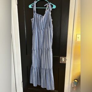 Draper James Blue and White Patterned Dress